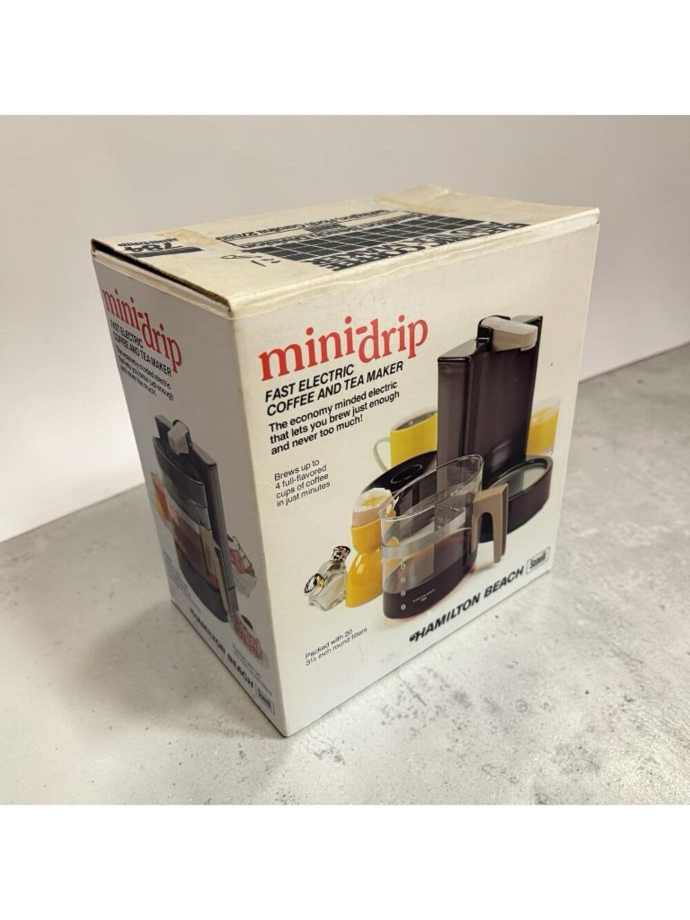 Vintage 1980s Hamilton Beach Mini Drip Coffee Tea Maker 4 Cup Model 784 Retro